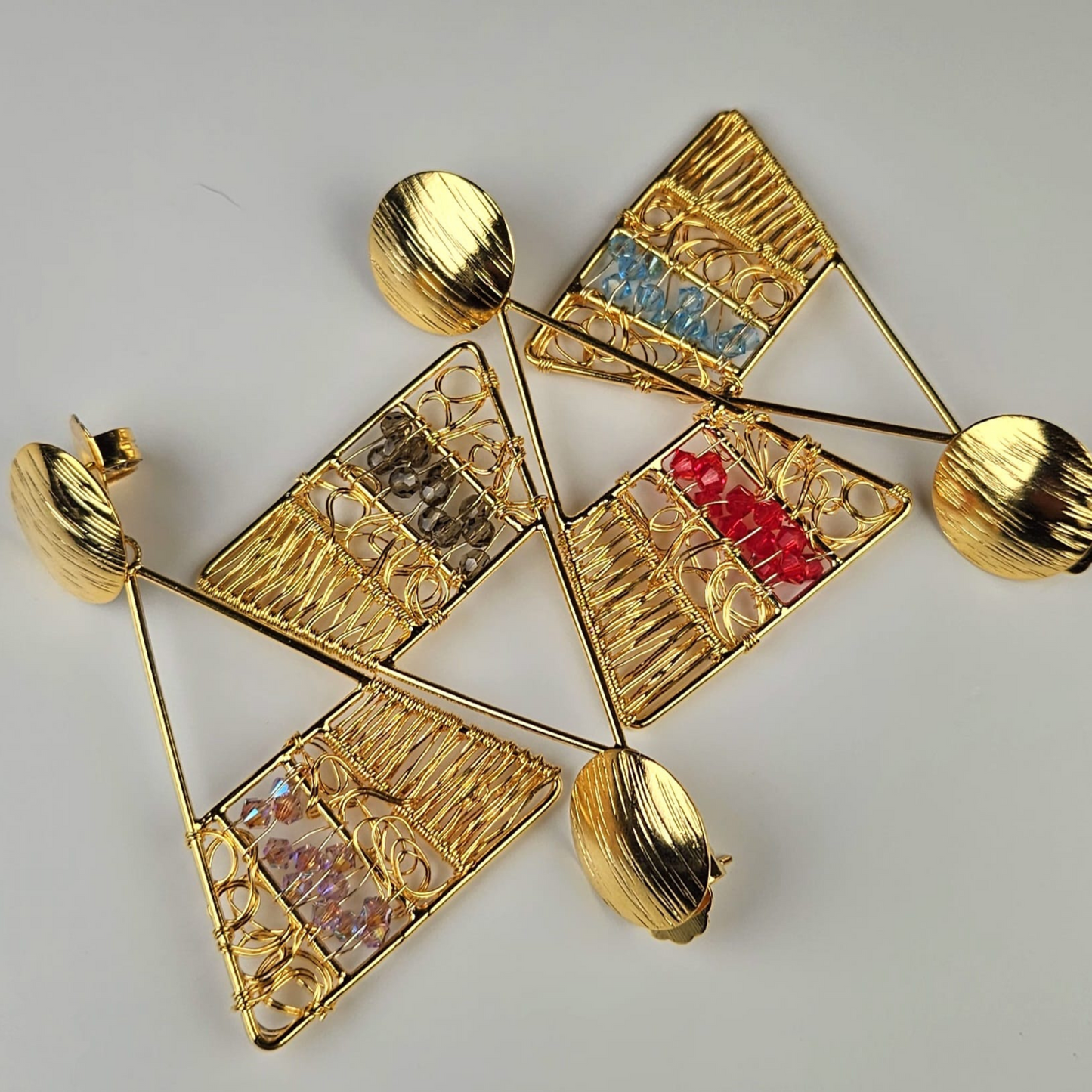 Muisca Gold Earrings with CRYSTALLIZED™ - Swarovski Elements - Mia Sophia Design