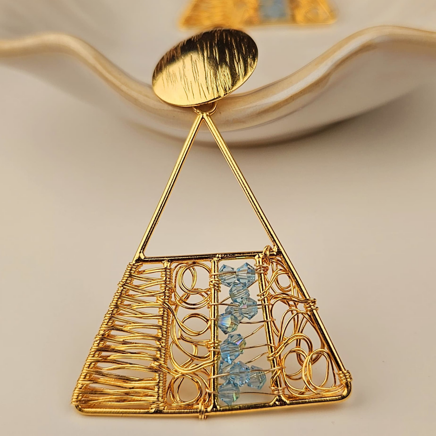 Muisca Gold Earrings with CRYSTALLIZED™ - Swarovski Elements - Mia Sophia Design