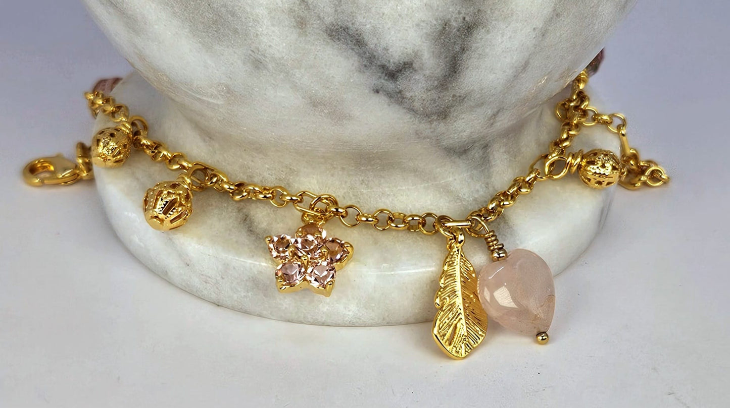 Pink Heart Bracelet - Mia Sophia Design
