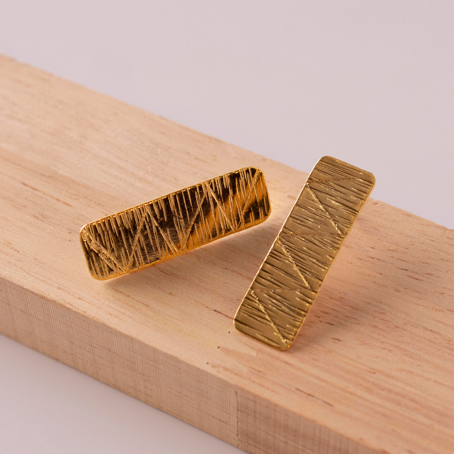 Uque Gold Stud Earrings - Mia Sophia Design