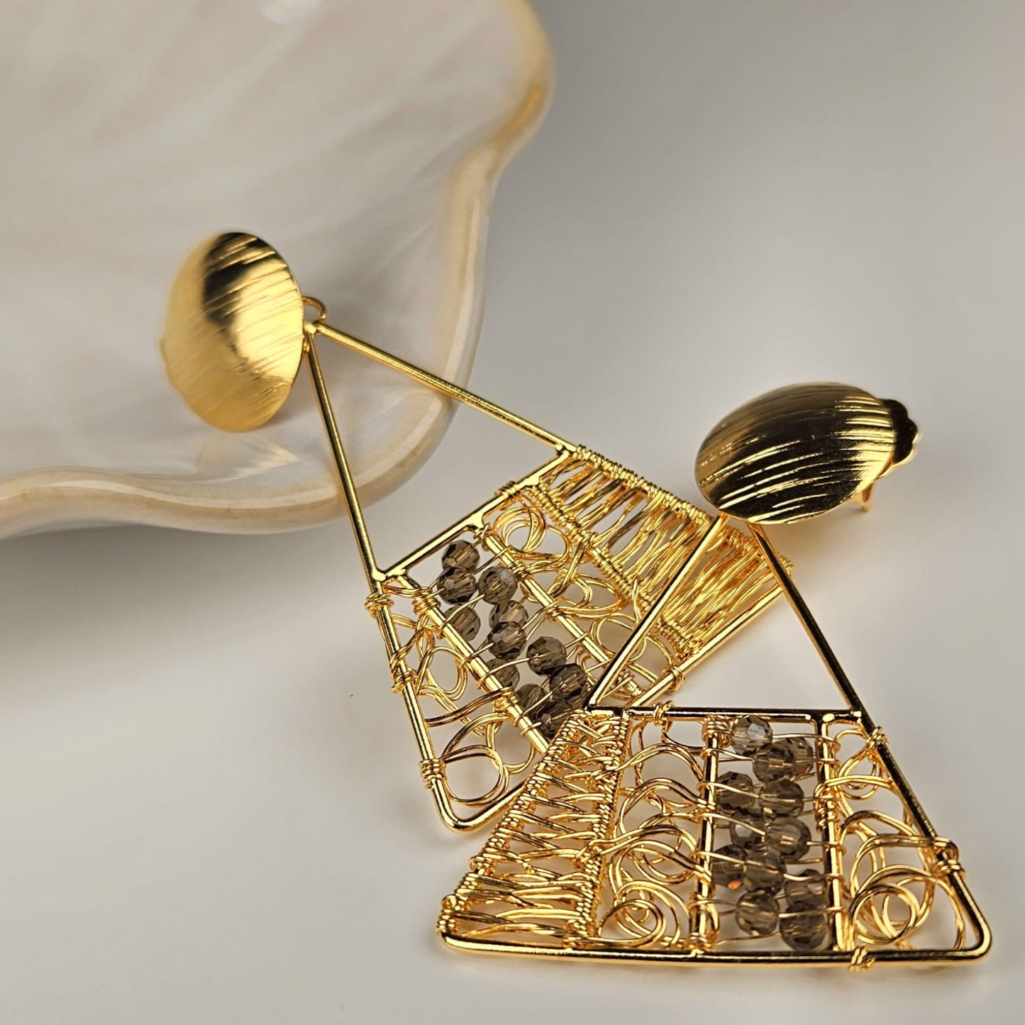 Muisca Gold Earrings with CRYSTALLIZED™ - Swarovski Elements - Mia Sophia Design