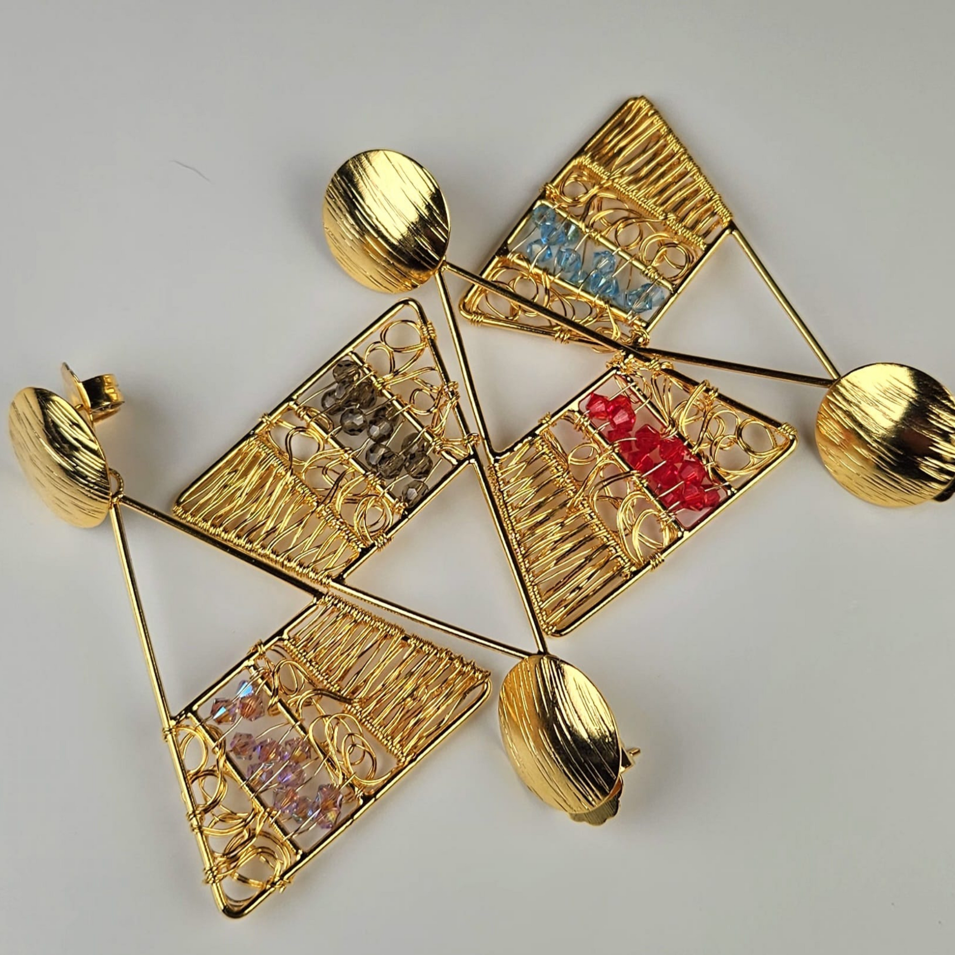 Muisca Gold Earrings with CRYSTALLIZED™ - Swarovski Elements - Mia Sophia Design